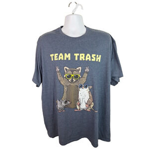 Team Trash Racoon TShirt Funny Oddly Specific Ironic Cursed Humor 2XL